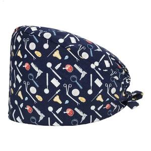 Gorro Quirúrgico para Mujer, Gorros de Enfermera con 2 Botones, Gorro de Enfermera de Algodón Ajustable, Gorros de Trabajo - Product Image 1