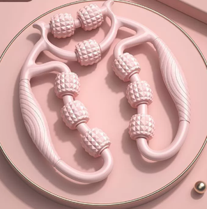 Masajeador Circular de piernas para mujer, abrazadera de rodillo de Yoga relajante de nueve ruedas para estiramiento muscular, herramienta de belleza corporal - Product Image 4