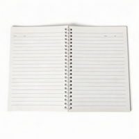 Carnet à spirales A5 simple et kawaii, couverture en polypropylène personnalisée avec pages lignées vierges pour l'écriture quotidienne