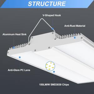 Lumière linéaire haute baie LED 150W, lumière de magasin LED haute baie de 1,3FT 22,500LM, éclairage linéaire haute baie 5000K répertorié UL - Product Image 4