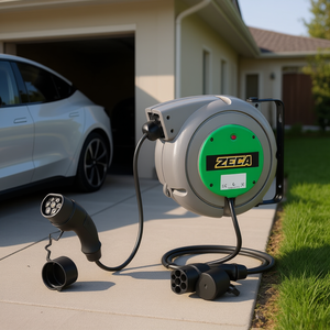 Enrollador de cable Zeca de 5m 3G2.5+1x0.5 16A con conector tipo 2 para carga de vehículos eléctricos - Product Image 3