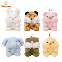 Porte-clés en peluche sonore en gros avec compartiment de rangement, breloque mignonne en forme d'animal pour sac, décoration de sac à dos, cadeau d'anniversaire