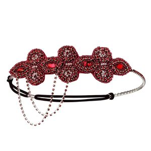 Custom 1920S Gatsby Rhinestone Tassel <b>Headband</b> Vintage <b>Beaded</b> Party Headpiece - Product Image 5