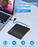 Lim Externe Cd/Dvd Drive Usb 3.0 + USB-C TYPE-C Dual-Interface Speler Brander Lezer Voor Laptop Pc Mac Hp