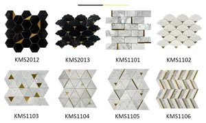 Kewent Foshan Popular Mosaico Marble Leaf Mosaic Stones Tile