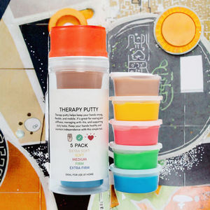 5種類 の 強度 が 選べる エコフレンドリー セラピーパテ キット 2オンス シリコン製 手 の リハビリ ストレス解消 フィジェット <span class=keywords><strong>DIY</strong></span> 知育粘土 - Product Image 3