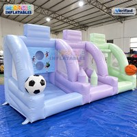 Jeux gonflables de carnaval commerciaux 3-en-1 pour l'extérieur, jeux de balles gonflables, jeux sportifs gonflables pour enfants et adultes, événements