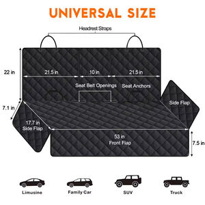 Funda Impermeable para Asiento de Coche para Perros con Cinturón de Seguridad, Protector de Asiento de Coche Antideslizante para Mascotas, para la Mayoría de los Coches, Camionetas y SUVs - Product Image 2