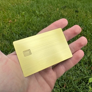 Biglietto da Visita Moderno in Acciaio Inossidabile Dorato Spazzolato con Chip 4442, Banda Magnetica <span class=keywords><strong>e</strong></span> Incisione Laser Personalizzata - Vendita all'Ingrosso - Product Image 2