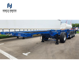 Semi-remorque utilitaire à châssis en acier robuste <span class=keywords><strong>de</strong></span> fabrication chinoise, 40 pieds, capacité <span class=keywords><strong>de</strong></span> charge maximale <span class=keywords><strong>de</strong></span> 80 tonnes - Product Image 6