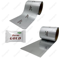 Rollo de película de laminación en frío de plástico suave de lámina holográfica BOPP para rollo de película de embalaje Flexible de gelatina de Chocolate y caramelo de goma