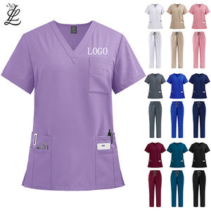 2025年女性用ナースウェアカスタムロゴナースウェア耐久性のある病院用ワークウェアパンツ外科用ユニフォームナースユニフォームセット - Product Image 1