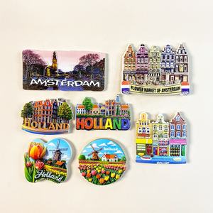 Imán de Resina Magnético Promocional Personalizado <span class=keywords><strong>en</strong></span> 3D, Recuerdo de Ciudades de Países de Música de Hadas de Ámsterdam - Product Image 1