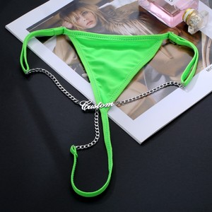 Nouveauté 2024 Chaîne de Corps Sexy Personnalisée Acier Inoxydable Or Lettre Nom Femme Multicolore Dentelle Bikini <span class=keywords><strong>String</strong></span> <span class=keywords><strong>Bijoux</strong></span> de Plage - Product Image 2