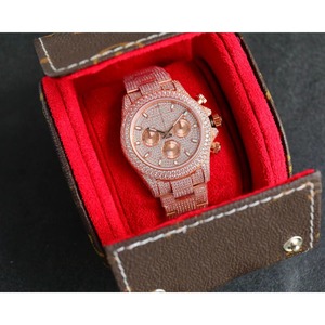Montre ronde de mode transfrontalière Drioshipping pour femmes, montre pour dames en or rose, pleine d'étoiles - Product Image 3