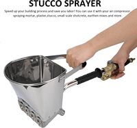 Pulvérisateur de mortier haute pression en acier inoxydable, buse de 12 mm, godet de 3,6 L pour la construction de murs et de plafonds