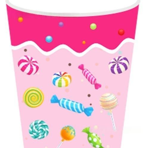 Pink     paper cup * 8pcs