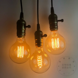 E26 E27 B22 Filamento de tungsteno Vintage Antiguo G80 Edison <span class=keywords><strong>Bombilla</strong></span> 40 vatios 60 vatios <span class=keywords><strong>Bombilla</strong></span> vintage - Product Image 6