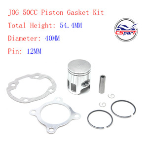 Kit de pistón de 40MM y 12MM para <span class=keywords><strong>50cc</strong></span> Minarelli <span class=keywords><strong>Jog</strong></span> 50 <span class=keywords><strong>50CC</strong></span> 1E40QMB Jonway Jmstar Yiying Sunny Keeway Roketa Scooter ATV Buggy - Product Image 2