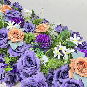 Arreglo de Flores Artificiales de Rosas Moradas, Decoración para Mesa de Boda, Camino de Mesa, Decoración Floral Premium para Matrimonio - Product Image 4