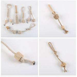 Jouets en corde pour chiens agressifs, jouets en chanvre tressés à la main pour l'entraînement, jouets interactifs pour la dentition des chiens, cordes de jeu robustes à tirer - Product Image 2