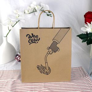 Customized <b>Shopping</b> Package for <b>Small</b> Business Recycled Material Coated Paper Bag With Offset Printing for Shoes and Clothing - Product Image 3