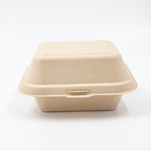 Fibers Fast Food Box Rectangular Box Bagasse Food Container For Fast Food Packaging Restaurant