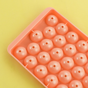 Plastic 33 Cavities PP <strong>Ice</strong> <strong>Cube</strong> <strong>Tray</strong> with Lid Easy Release <strong>Round</strong> <strong>Ice</strong> <strong>Cube</strong> Mold <strong>Ice</strong> Container