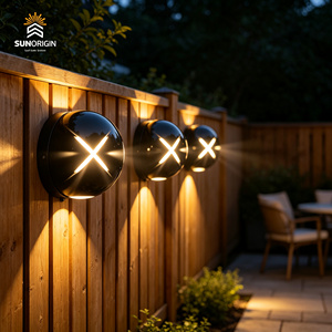 Applique murale LED noire à motif X, 12W, en aluminium moulé sous pression, pour extérieur, jardin, villa, vente en gros, directement de l'usine - Product Image 6
