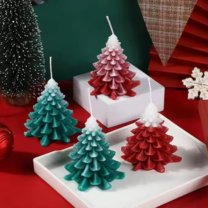 Vela Aromática de Cera de Soja con Forma de Árbol de Navidad 3D Personalizada para Decoración del Hogar y Recuerdos de Fiesta con Aroma a Árbol de Navidad - Product Image 1