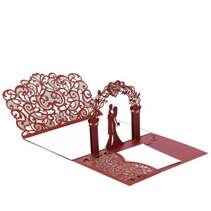 Cartes de mariage pré<span class=keywords><strong>d</strong></span>écoupées vierges en stock, cartes 3D, lot de quatre pièces, enveloppes de mariage, cartes <span class=keywords><strong>d</strong></span>'<span class=keywords><strong>invitation</strong></span> - Product Image 4