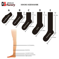 Chaussettes de football Football Softball Baseball Chaussettes hautes de compression de sport rembourrées