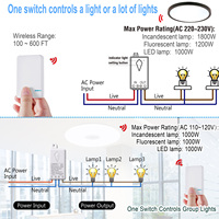 Interruptor de Luz Inalámbrico Inteligente a Prueba de Agua IP66 para Casa de Madera, Apartamento, Hotel, Automatización del Hogar
