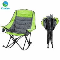 Chaise de camping pliante et portable avec mouvement de balancement fluide