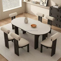 Table de salle à manger en bois massif Dream House de luxe avec 6 8 10 chaises en tissu Design moderne pour salles à manger Fabriqué en Chine Usine