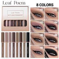 Ensemble de fards à paupières liquides mats 8 couleurs, imperméables, longue tenue, effet velours, tons nus, kit de maquillage pour femmes