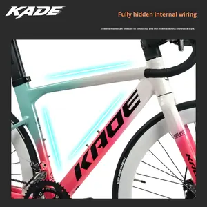 Vélo de route pour adultes avec <span class=keywords><strong>cadre</strong></span> en aluminium, vélo de <span class=keywords><strong>course</strong></span> urbain pour hommes et femmes, 18 vitesses, frein à disque double, fourche à suspension libre, Bicicleta - Product Image 4