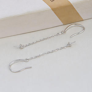 Juego de Colgantes de Plata S925 con Diseño de Lazo, Hechos a Mano, para DIY, con Perlas de 8-13 mm, Accesorios de Joyería, Componentes y Fornituras para Joyería-3984 - Product Image 4