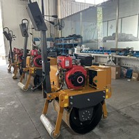 Rouleau compacteur vibrant autoporté pour asphalte et sol, capacité 500-550 kg, tambour en acier, direction assistée, livraison à domicile, certifié CE