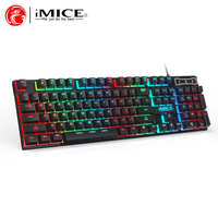 OEM AK-600 clavier de jeu souris combo LED arc-en-ciel lumière ordinateur rétroéclairage garantie d'un an