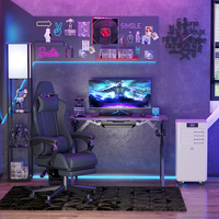 Chaise de bureau exécutive réglable en cuir noir pour enfants, pivotante, inclinable, pour jeux vidéo, fabriquée en Ukraine