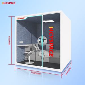 モダンデザイン スリープボックス スリーピングポッドカプセル マッサージャー＆音楽QRコード＆ノイズキャンセリング機能付き ホテル向け - Product Image 5