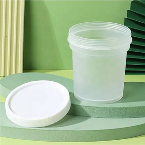 Tarro de Plástico Cilíndrico con Tapa de Rosca, Material PP, Uso Cosmético, Color Verde - Product Image 2
