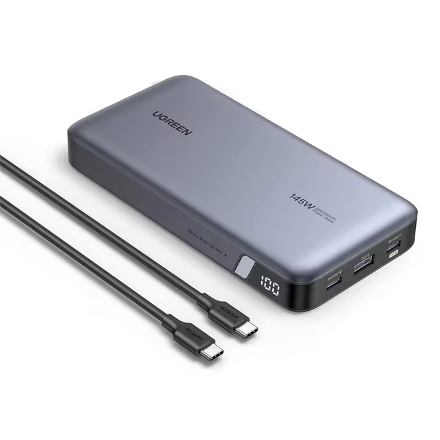 UGREEN 145W Power Bank 25000mAh Portable Charger USB C 3-Port PD3.0 Battery Pack Digital Display 65W Fast Recharge Power Bank