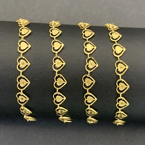 स्टेनलेस स्टील डबल लव चेन वैक्यूम गोल्ड DIY आभूषण हार कंगन यूरोपीय और अमेरिकी हॉप फैशन सजावटी - Product Image 5