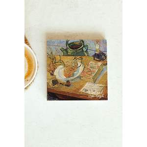 ชุดจานรองแก้วลายหิน ซีรีส์ วินเซนต์ แวนโก๊ะ 143 แบบ สี่เหลี่ยม สำหรับใช้ในธุรกิจ ของขวัญ หรือของแจก - Product Image 1