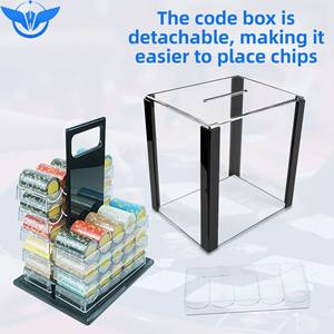 Boîte <span class=keywords><strong>de</strong></span> rangement portable pour jetons <span class=keywords><strong>de</strong></span> poker et <span class=keywords><strong>de</strong></span> jeux <span class=keywords><strong>de</strong></span> cartes 40/45mm – Idéale pour les jeunes et les adultes – OEM ODM – Autres matériaux - Product Image 3