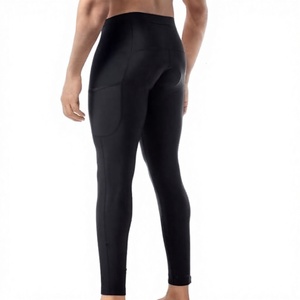 Pantalon de cyclisme sans couture noir pour homme, respirant, anti-transpiration, extensible dans quatre directions, taille adulte - Product Image 2