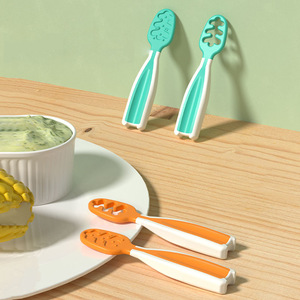 Ensemble de cuillères pour bébé, essentiels pour bébé, pré-cuillères pour la diversification alimentaire, ustensiles en silicone pour tout-petits de 6 mois et plus, première étape - Product Image 3