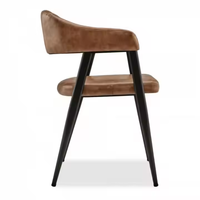 JP Meubles de magasin de café en gros bon marché Fauteuil en cuir PU Chaise de salle à manger Chaises et tables de restaurant d'intérieur